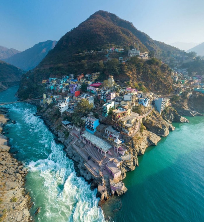 Devprayag, where the Alaknanda and Bhagirathi rivers meet to form the Ganga